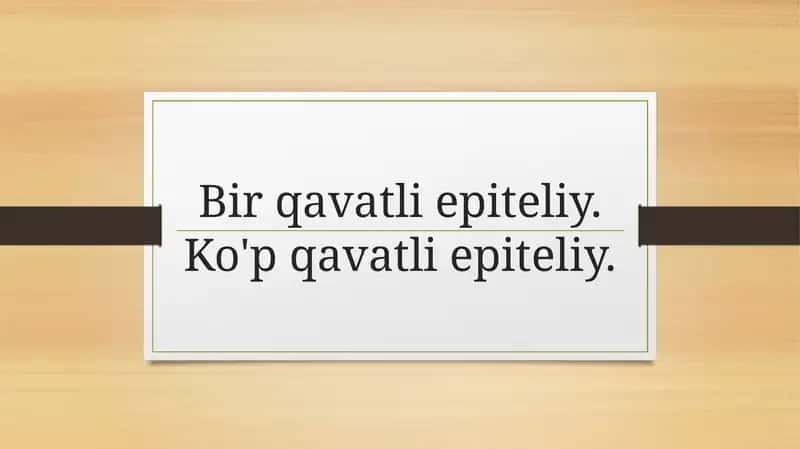 Birqavatliepiteliy