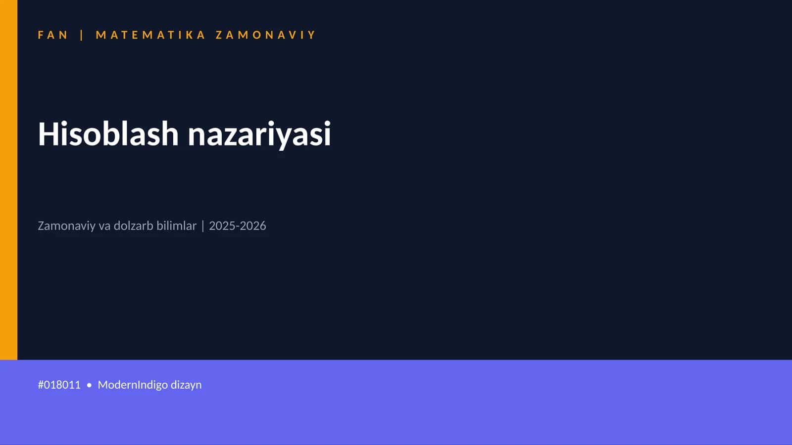 FAN | MATEMATIKA ZAMONAVIY