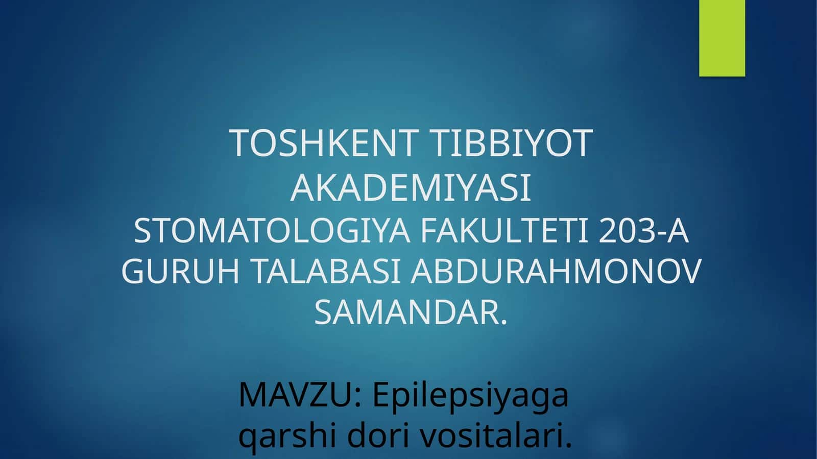 Epilepsiyaga qarshidorivositalari