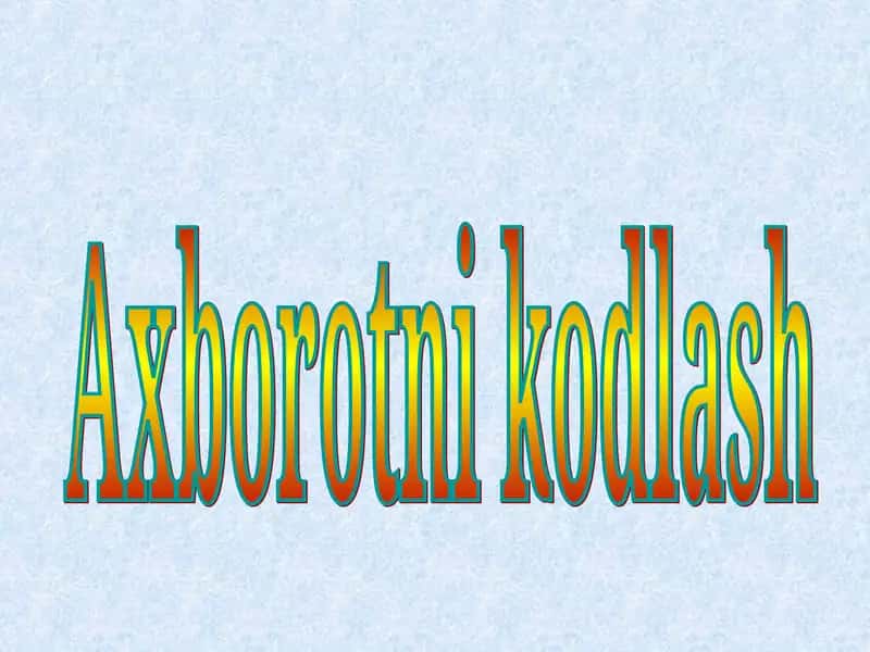 Axborotni kodlash