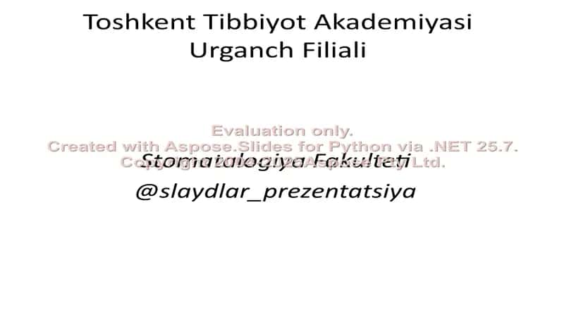 Stomatalogiya Fakulteti Slides Prezentatsiya