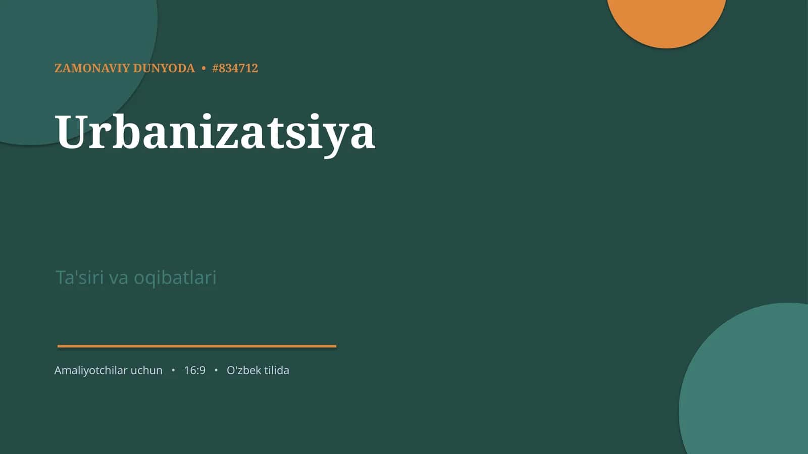 Urbanizatsiya