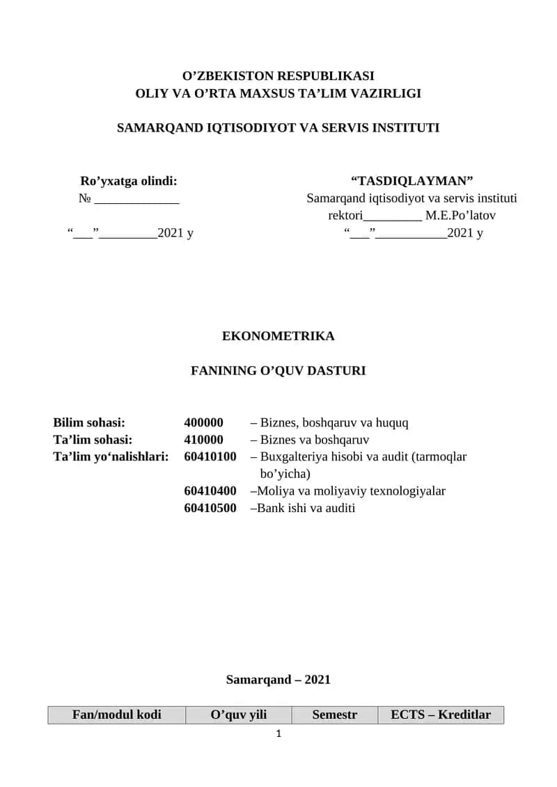 EKONOMETRIKA