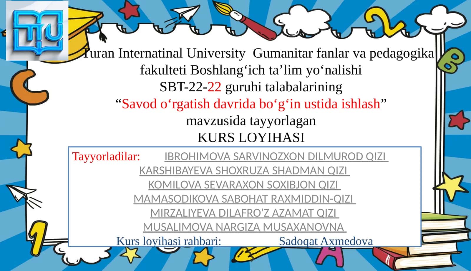 Savodo‘rgatishdavridabo‘g‘inustidaishlash