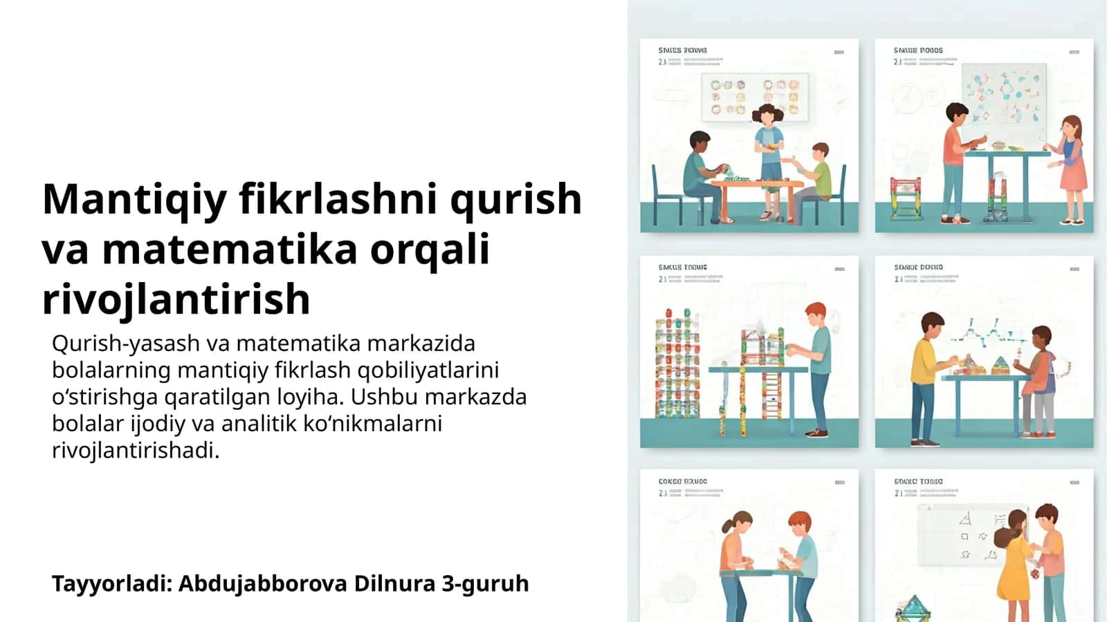 Mantiqiy fikrlashni qurish va matematika orqali rivojlantirish