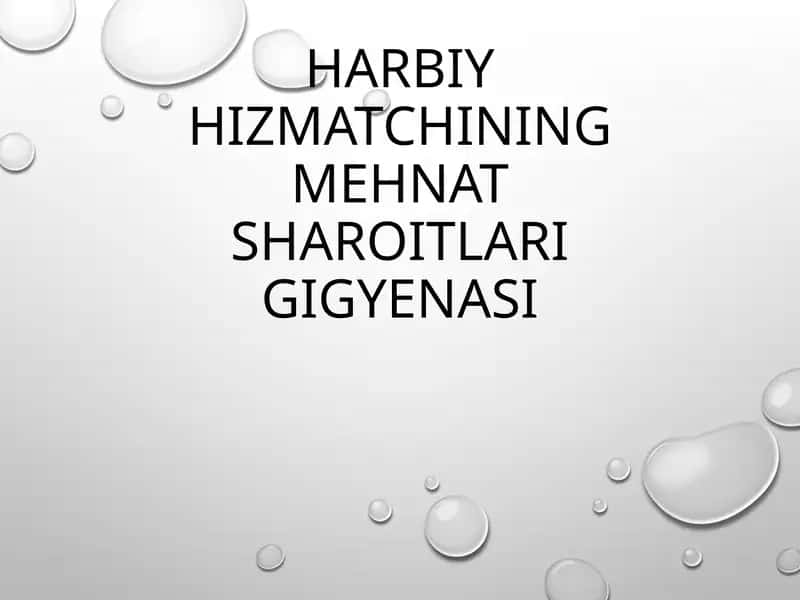 Harbiy mehnat gigiyenasi