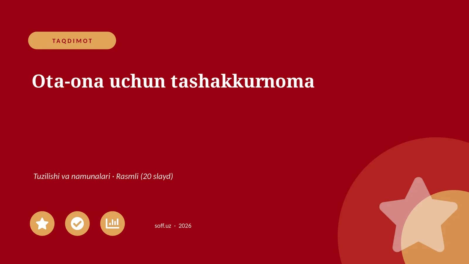 Ota-ona uchun tashakkurnoma