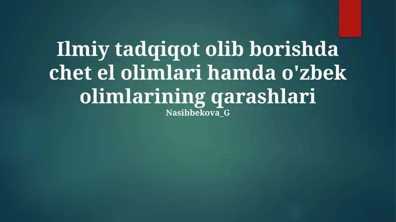 Madaniy va Tilga oid Masalalar