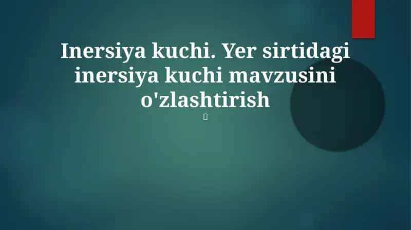 Inertsiya kuchi
