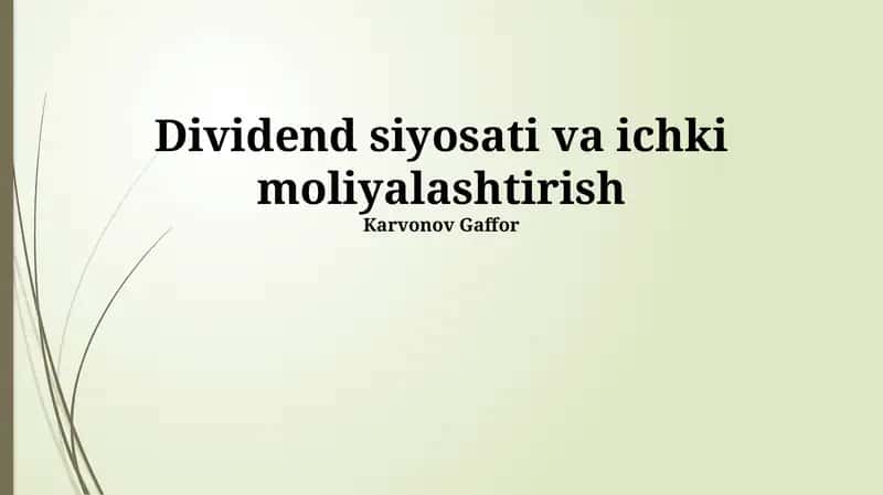 Ichki Moliyalashtirish