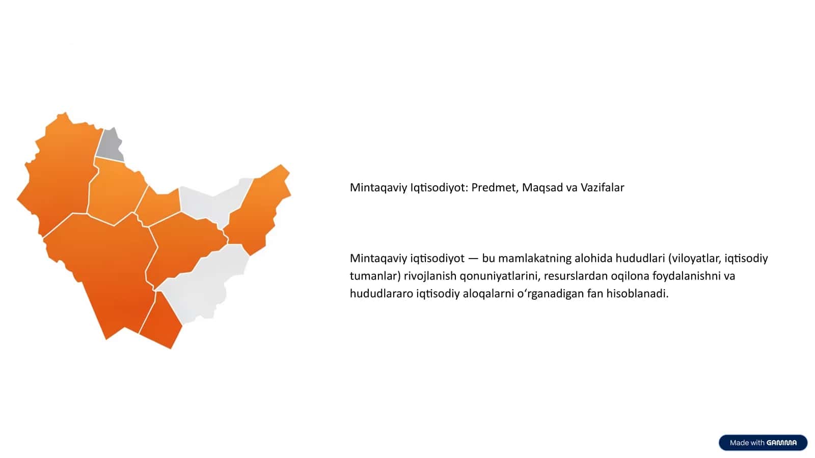 Mintaqaviy Iqtisodiyot: Predmet, Maqsad va Vazifalar