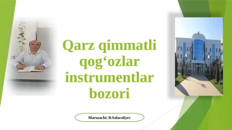 Qarz qimmatli qog‘ozlar instrumentlar bozori