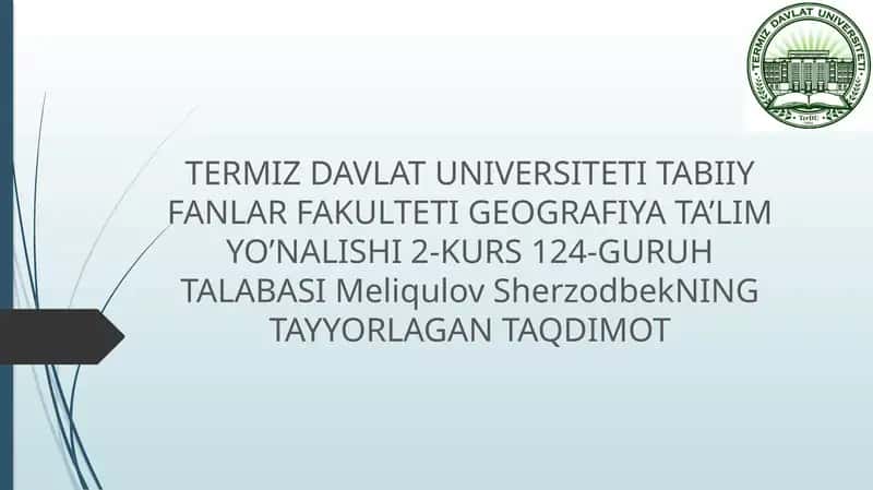Yer relyefi va uni xaritalarda tasvirlash usullari