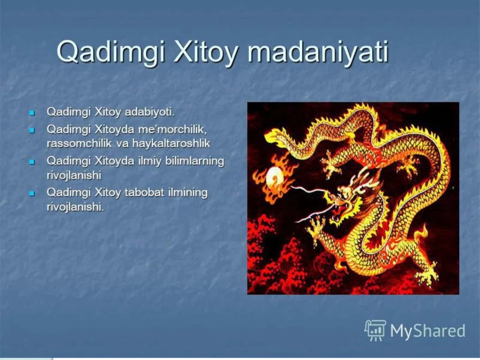 Qadimgi Xitoy madaniyatining paydo bo'lishi