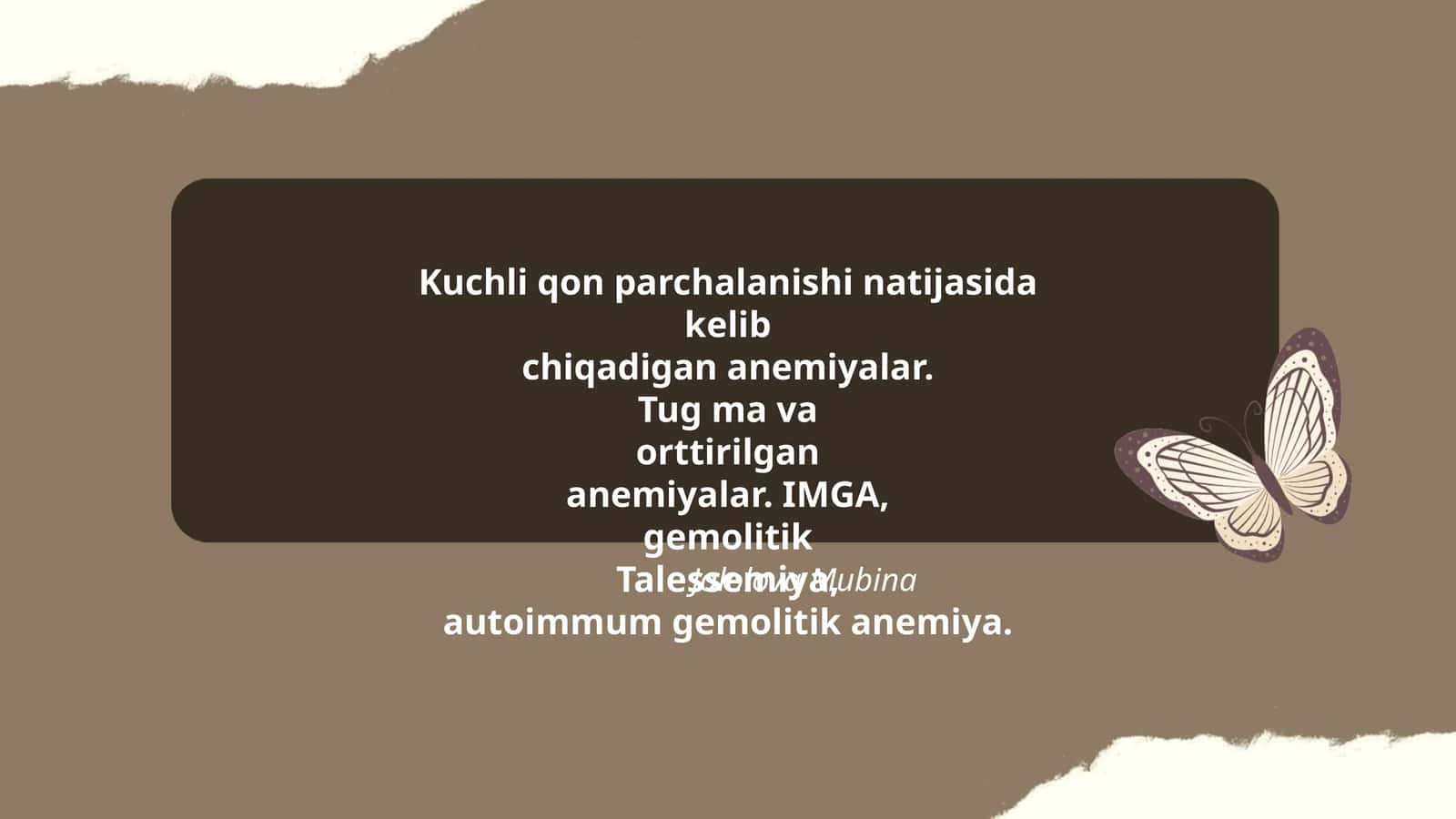 Kuchli qon parchalanishi (gemoliz)ning patofiziologiyasi