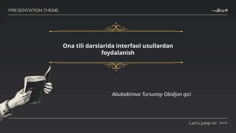 Ona tili darslarida interfaol usullardan foydalanish