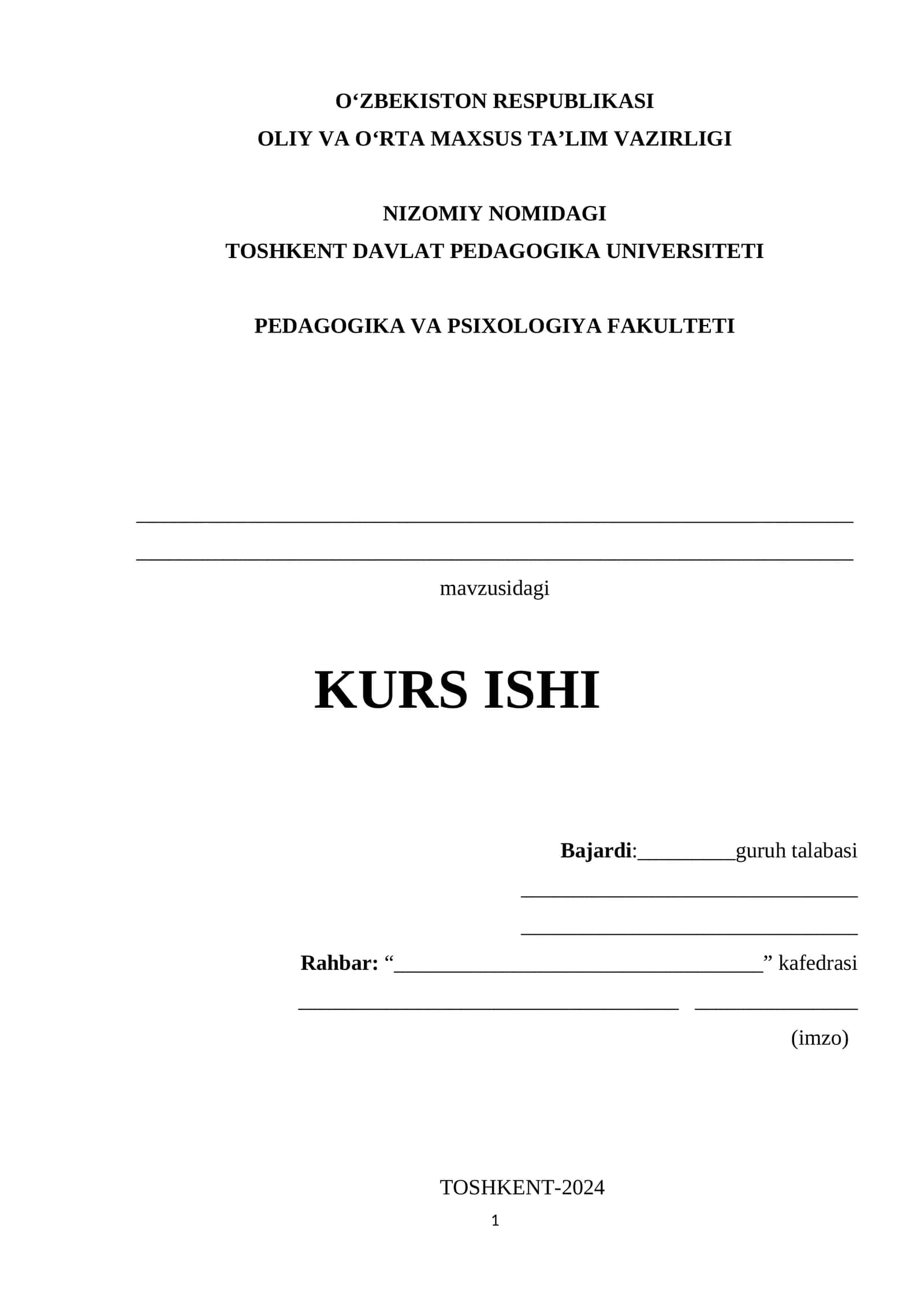 IJTIMOIY PSIXOLOGIYADA SHAXS MUAMMOSI VA MEN KURS ISHI
