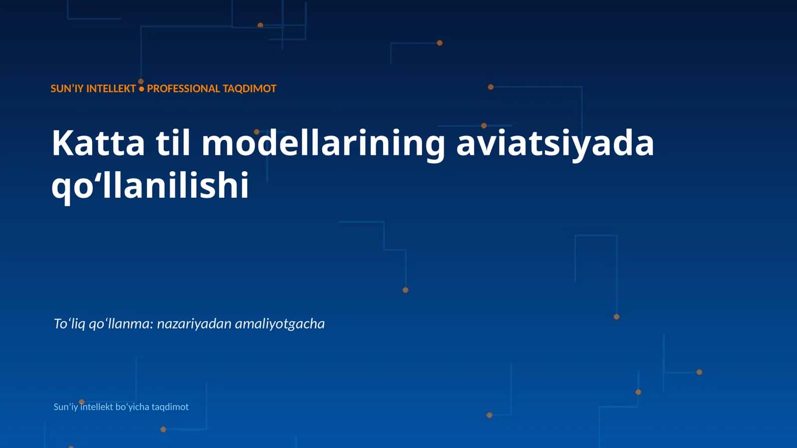 Katta til modellarining aviatsiyada qoʻllanilishi