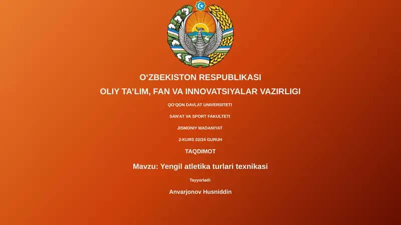 Yengil atletika turlari texnikasi
