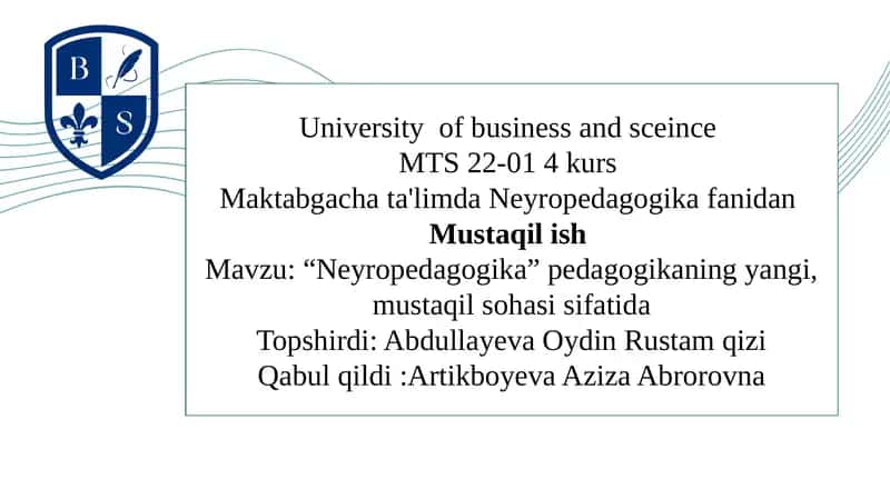 “Neyropedagogika” pedagogikaning yangi, mustaqil sohasi sifatida