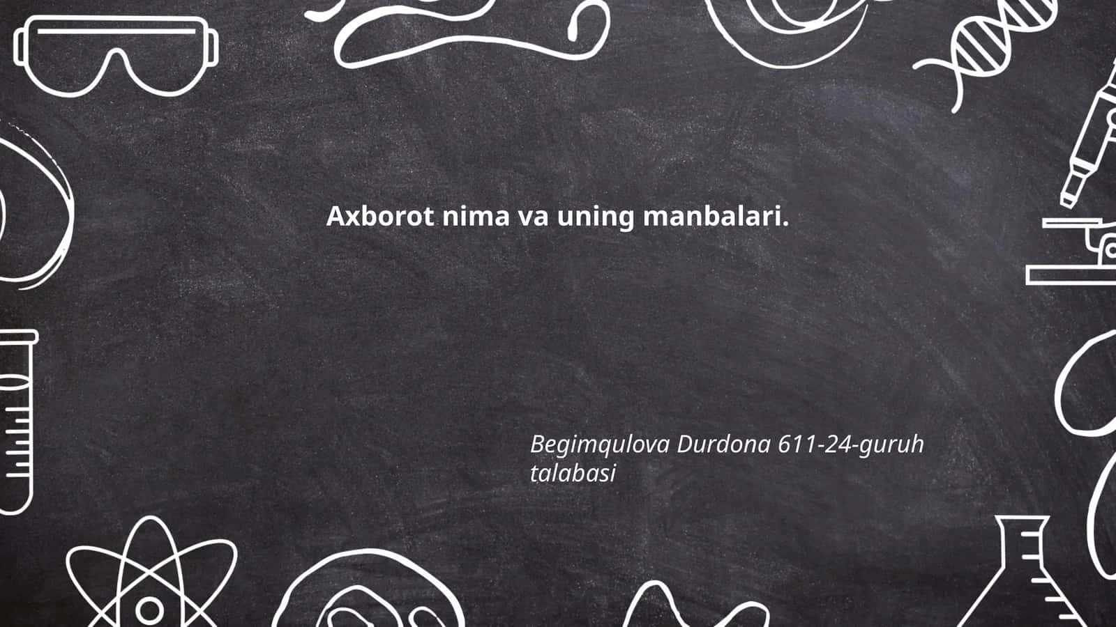 Axborot tushunchasi