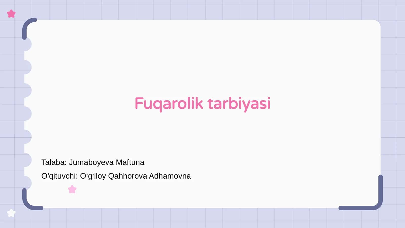 Fuqarolik tarbiyasi