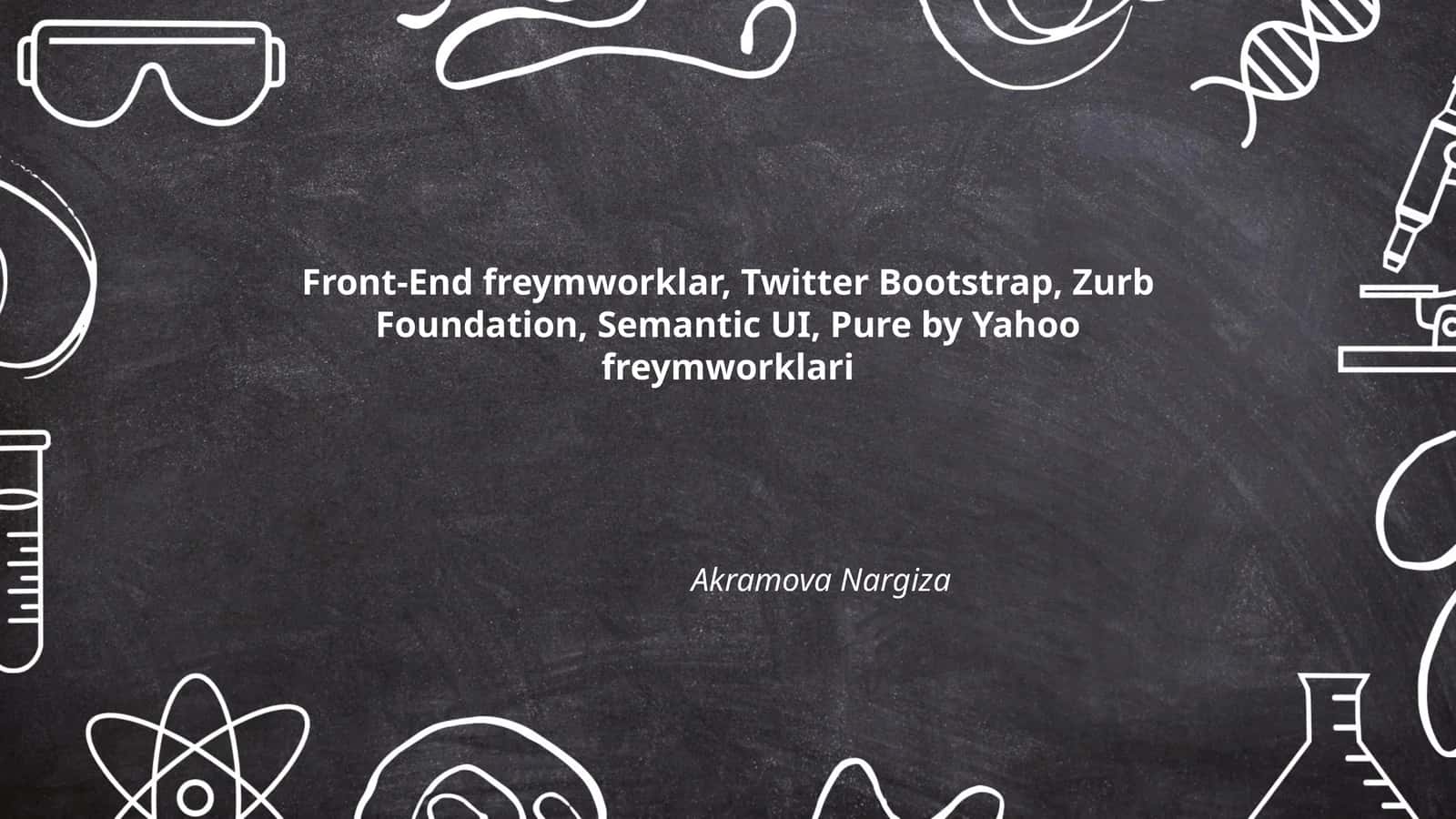 Front-End freymlarini tanlash mezonlari