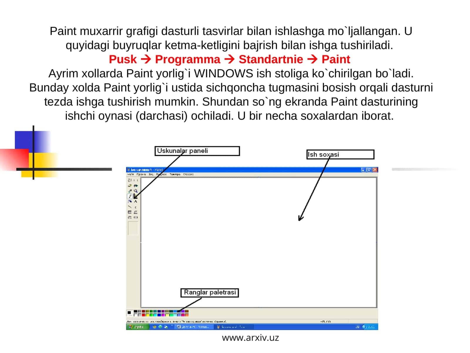 Paint muxarrir grafigi dasturi