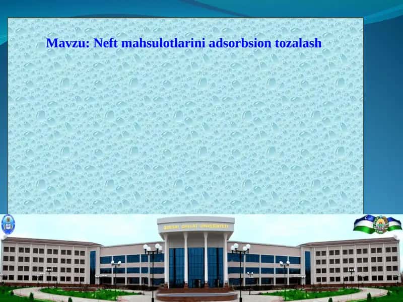 Neft mahsulotlarini adsorbsion tozalash