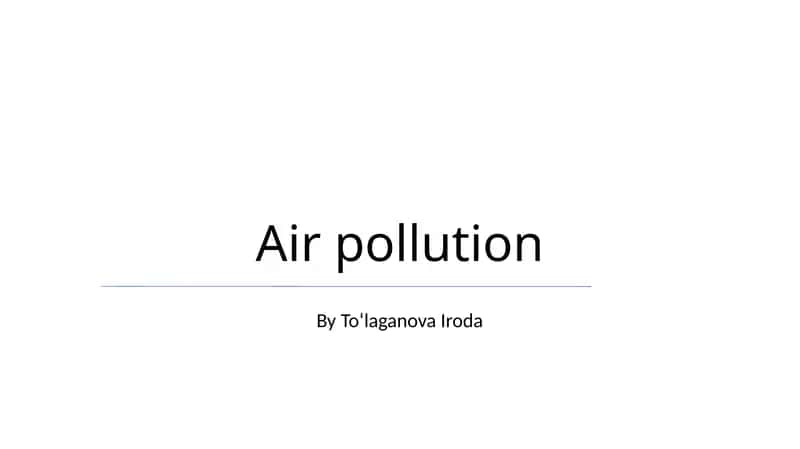 Air pollution