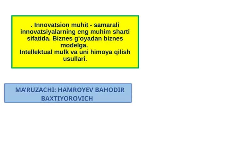 Innovatsion muhit