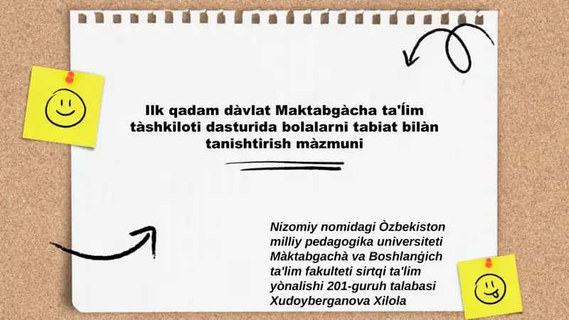 Ilk qadam dàvlat Maktabgàcha ta'ĺim tàshkiloti