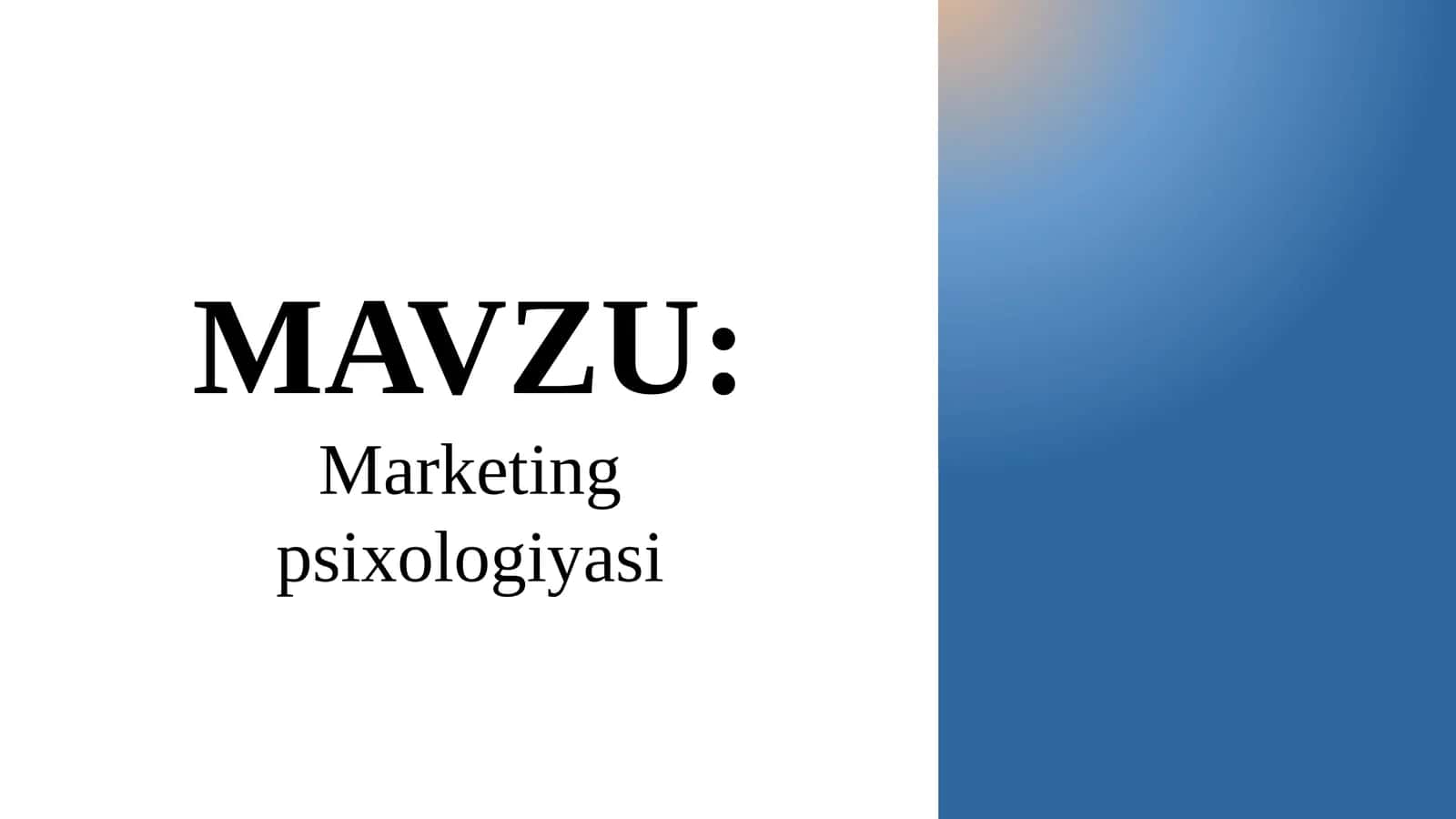 Marketingpsixologiyasi