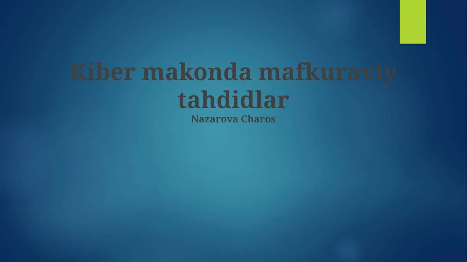 Kiber makonda mafkuraviy tahdidlar
