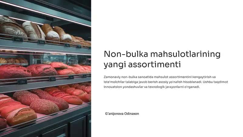 Non-bulka mahsulotlarining yangi assortimenti