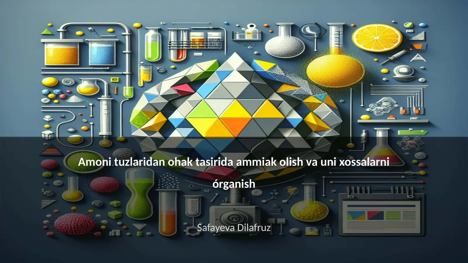 Amoni tuzlaridan ohak tasirida ammiak olish va uni xossalarni órganish