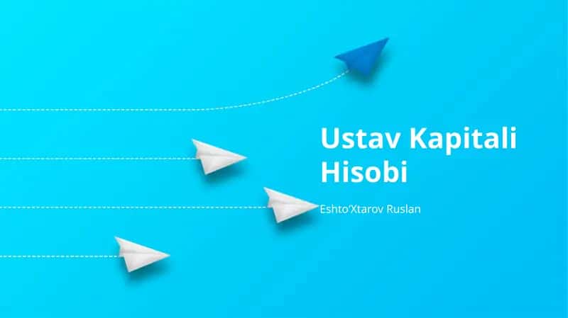 Ustav Kapitali Hisobi