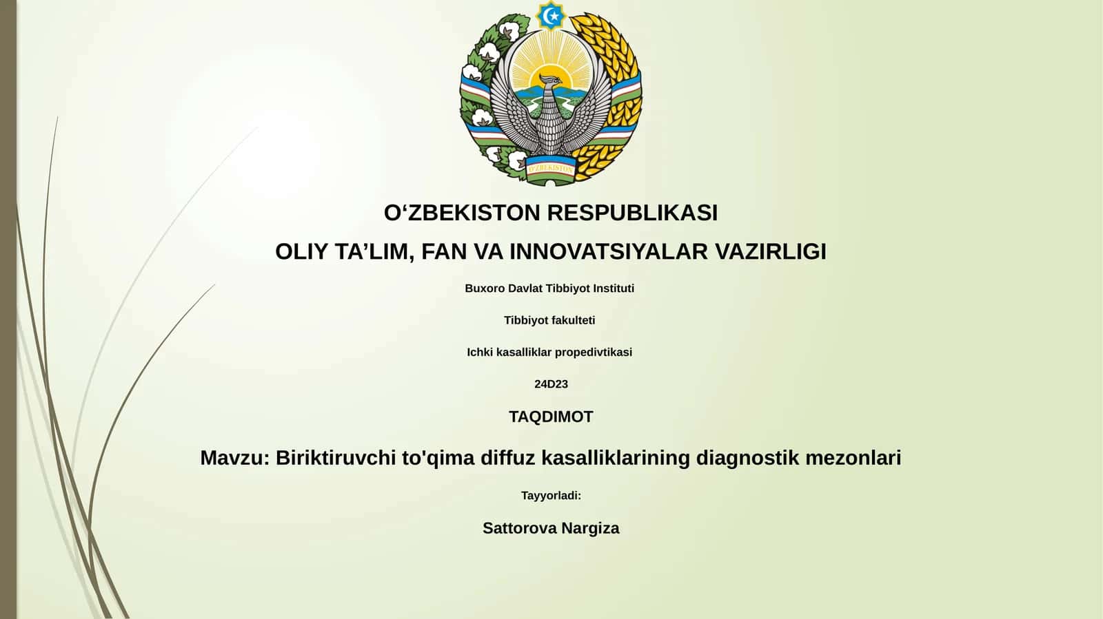 Ichki kasalliklar propedivtikasi