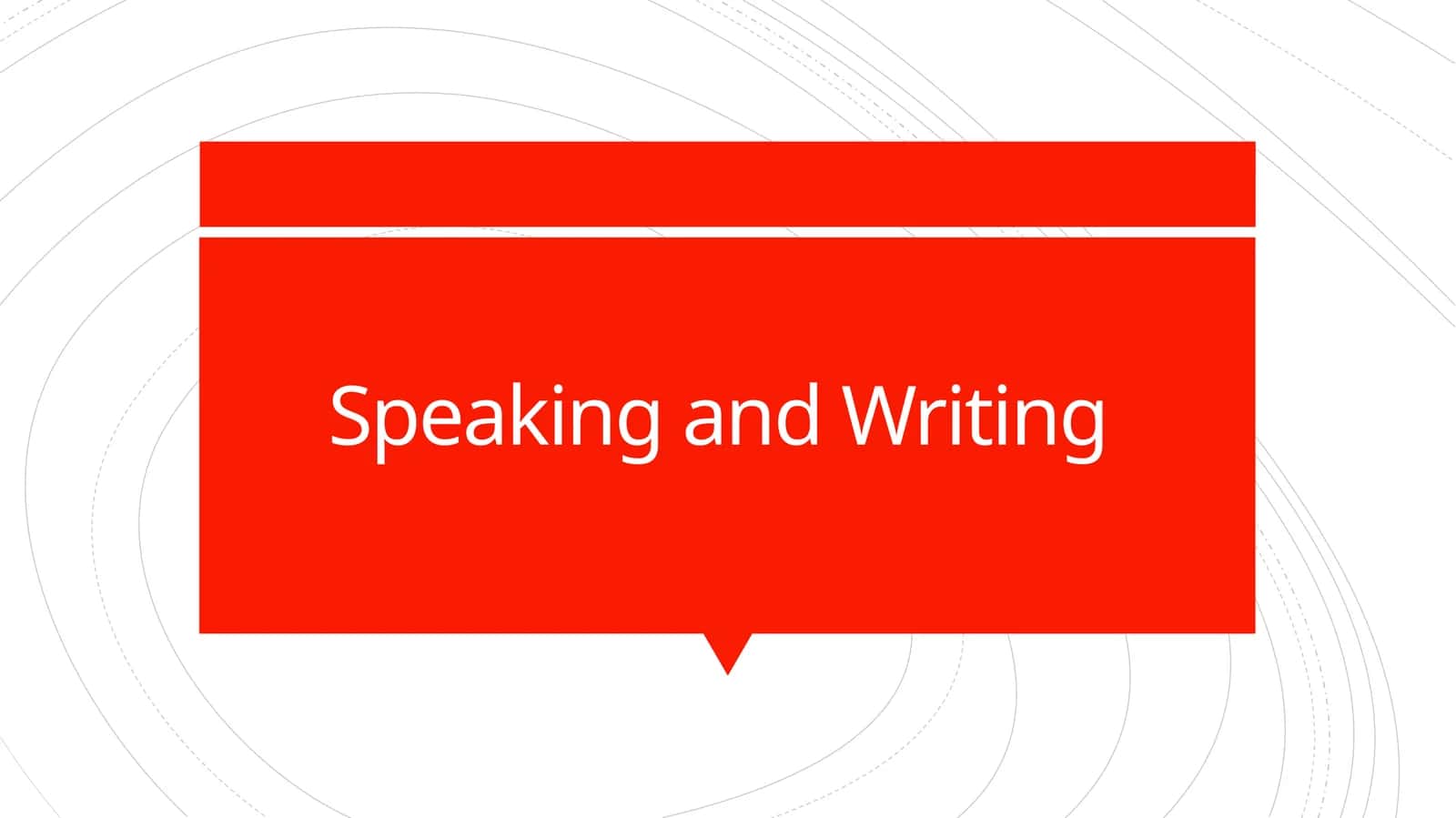 SpeakingandWriting
