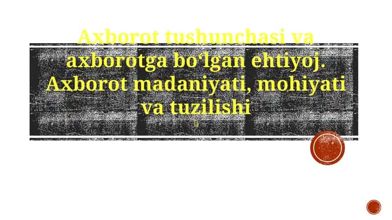 Axborot Madaniyatining Kelajagi
