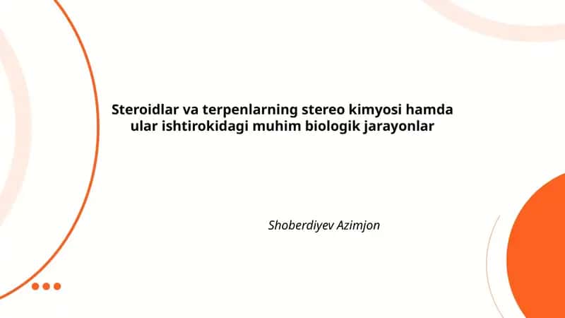 Steroidlar va terpenlarning stereo kimyosi