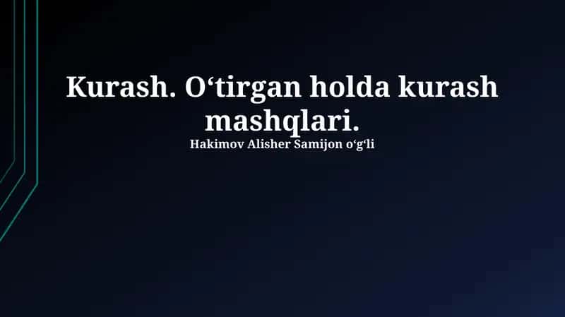 O'tirgan holda Kurash