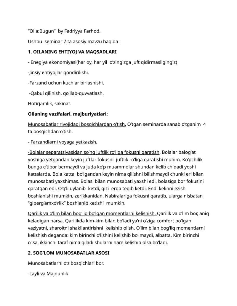 Turmush qurgandan keyin nimalarga e’tibor berish kerak