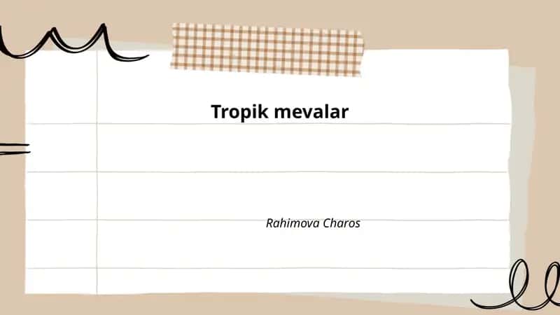 Tropik mevalar