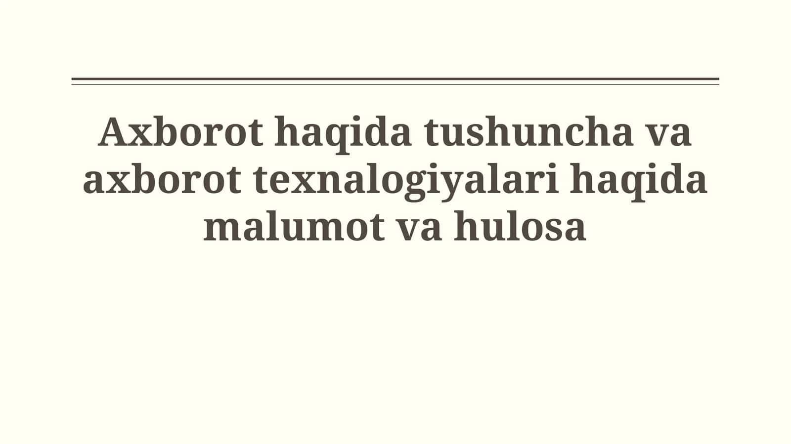 Axborot turlari