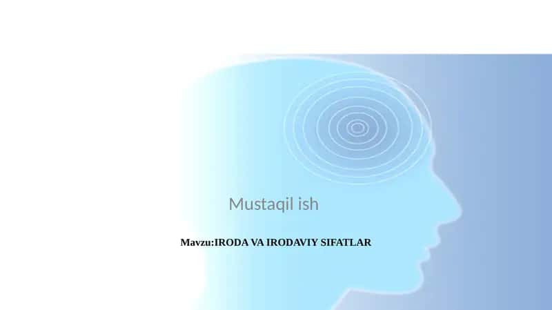 IRODA VA IRODAVIY SIFATLAR