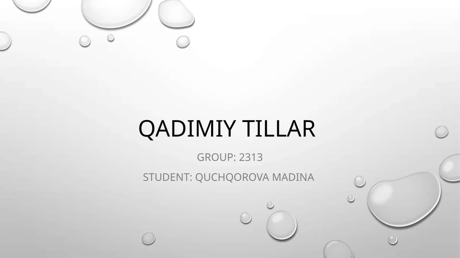 Qadimiy tillar