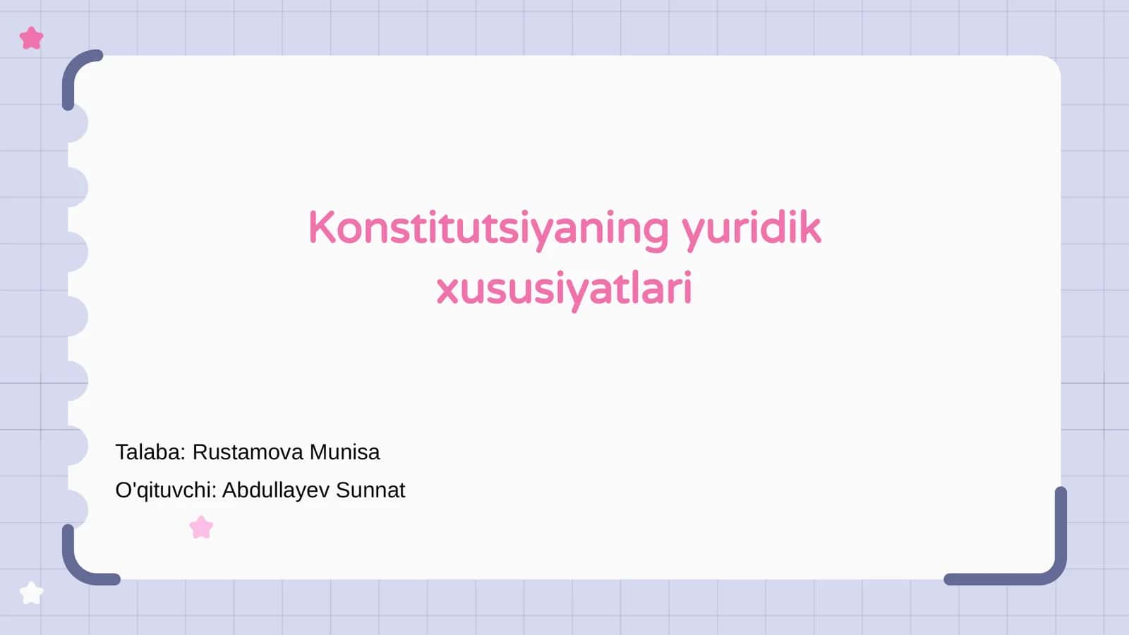 Konstitutsiyaning yuridik xususiyatlari