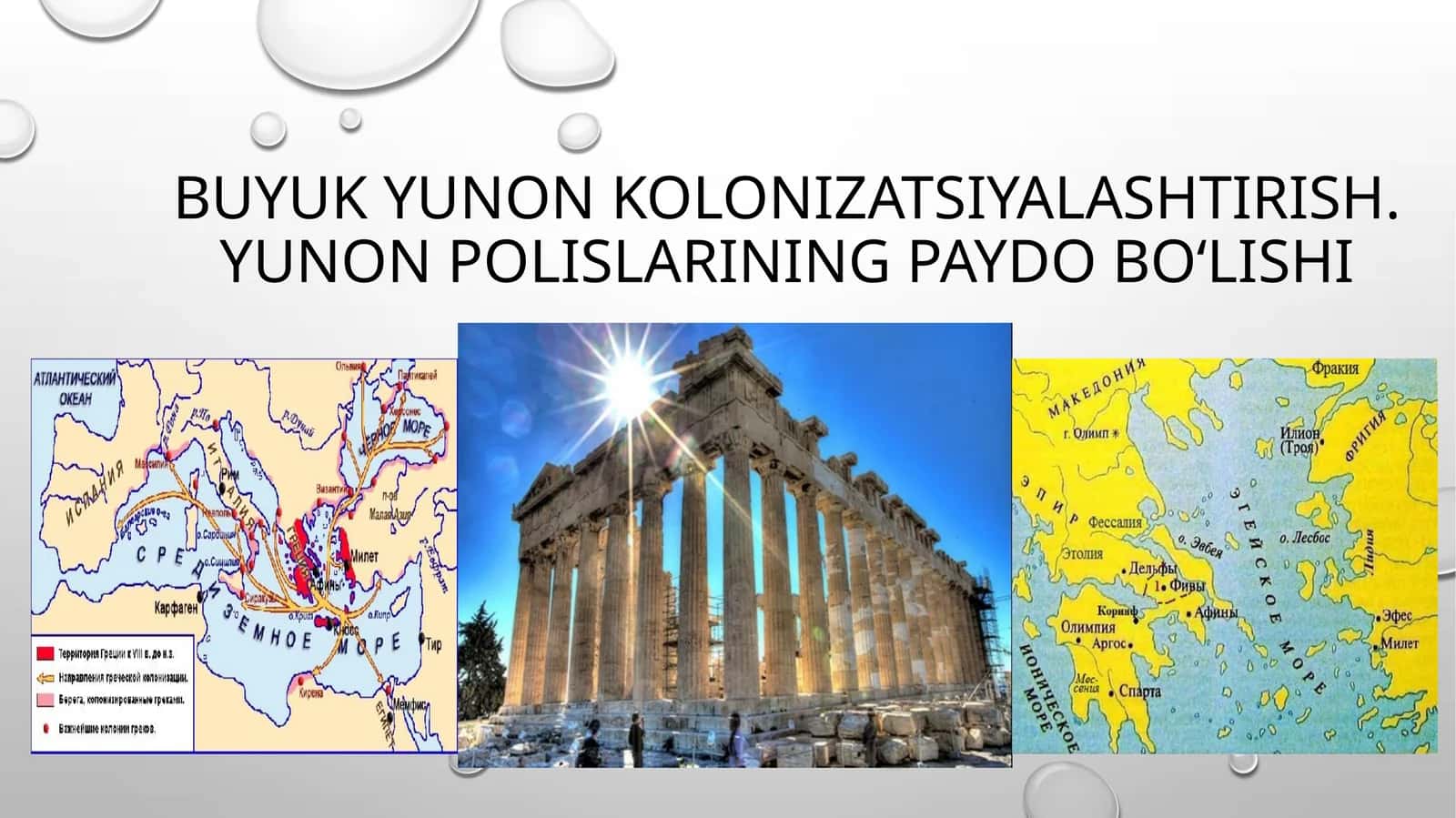 BuyukYunonKolonizatsiyalashtirish.Yunon polislarining paydoboʻlishi