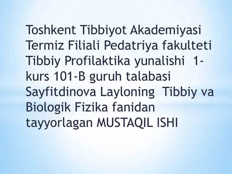 Kompyuter tomografiyasi va uni ishlashining fizik asoslari